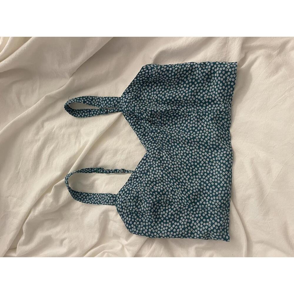 Abercrombie & Fitch Green Floral Tank top